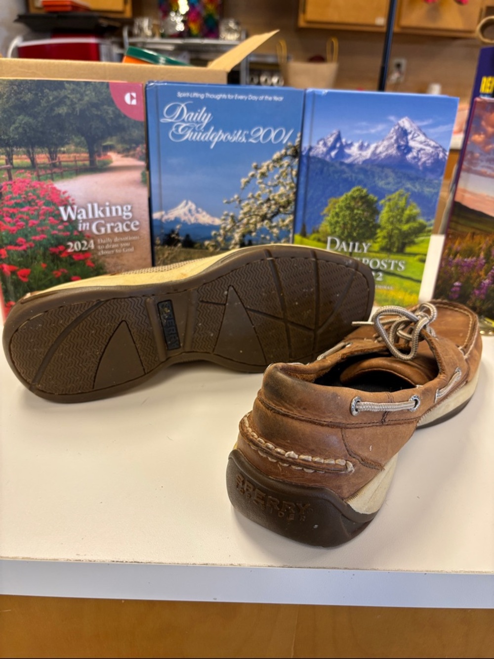 Sperry Brown and Tan Leather Men’s Boat Shoes